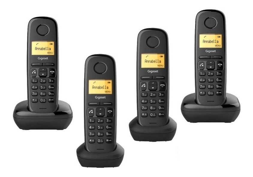 Teléfono Inalámbrico Gigaset A270 Cuádruple Negro