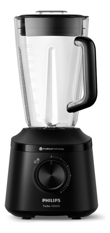 Licuadora Philips Hr226290 Turbo Blender Negro