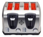 Tostadora 4 Rebanadas Panes Medialuna Telefunken Acero 1450w