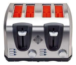 Tostadora 4 Rebanadas Panes Medialuna Telefunken Acero 1450w