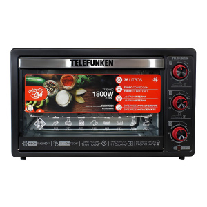 Horno De Mesa Eléctrico Telefunken Tf E400c 38l Rojo/negro