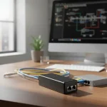 Inyector Poe 30w 220v Gigabit Negro Cudy Poe200 Gigabit