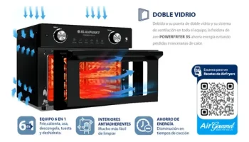 Freidora De Aire Sin Aceite Horno Blaupunkt Powerfryer 35lt Color Negro
