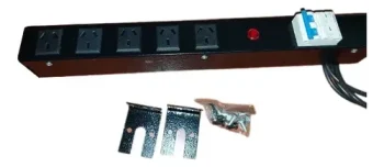 Canal De Tensión 5 Tomas Con Térmica Rack Zapatilla Metalic