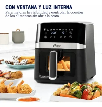 Freidora De Aire Digital Oster Ckstaf40wddf 4l Color Negro